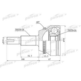 Шрус наружный Patron PCV1436 2781978