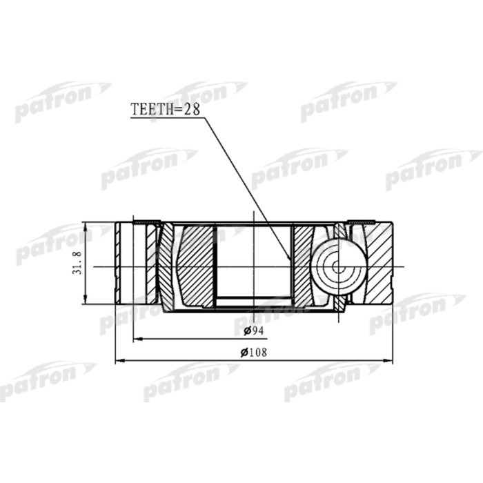 Шрус внутренний Patron PCV1461