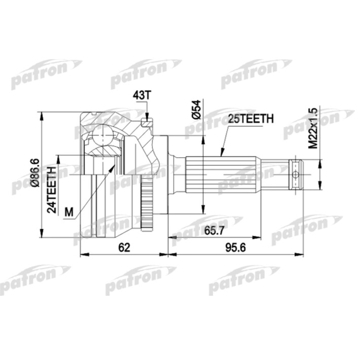 Шрус наружный Patron PCV1331