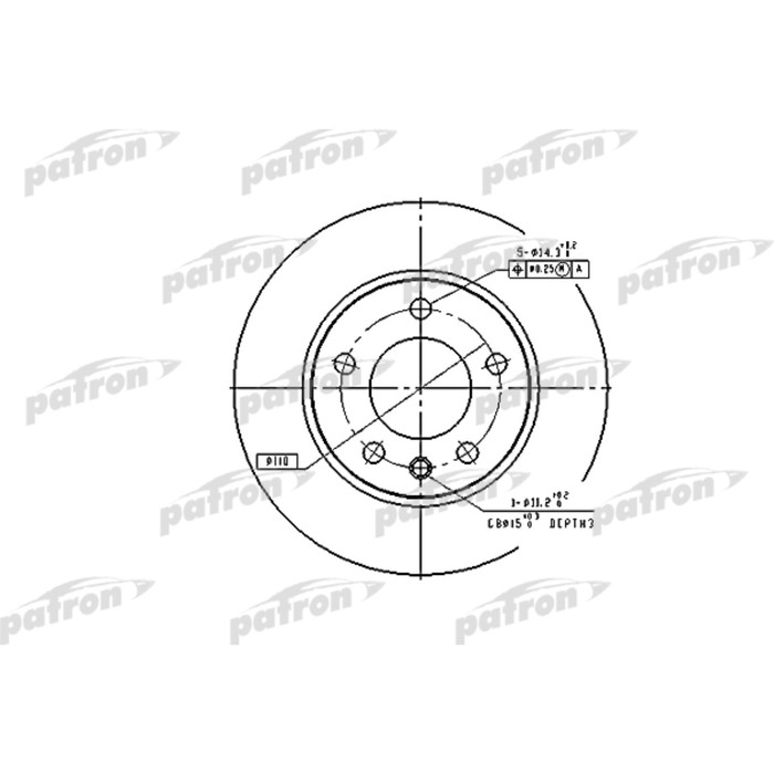 Диск тормозной Patron PBD1612