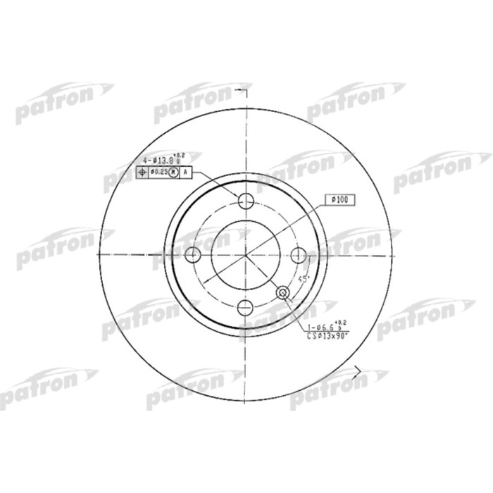 Диск тормозной Patron PBD1532