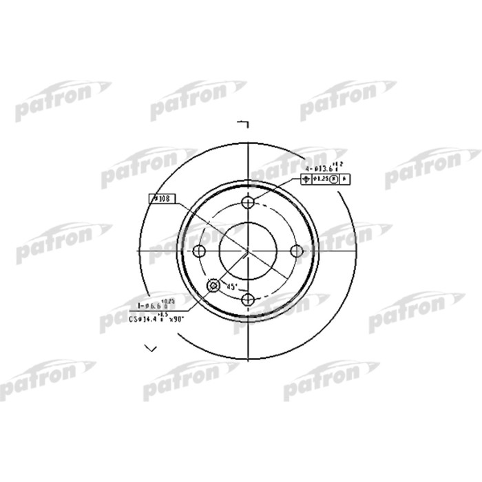 Диск тормозной Patron PBD1649