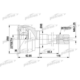 Шрус наружный Patron PCV1380 2783507