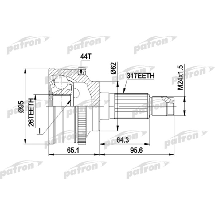 Шрус наружный Patron PCV3023