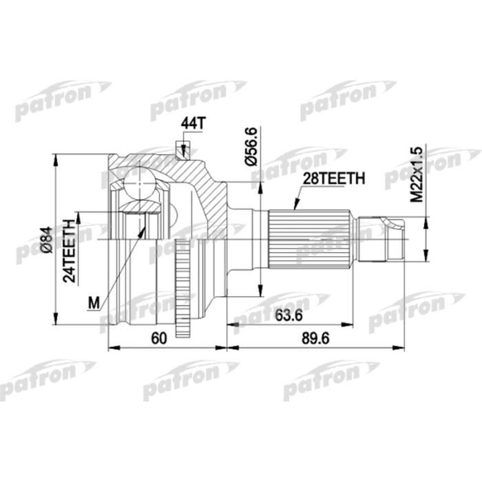 Шрус наружный Patron PCV3028