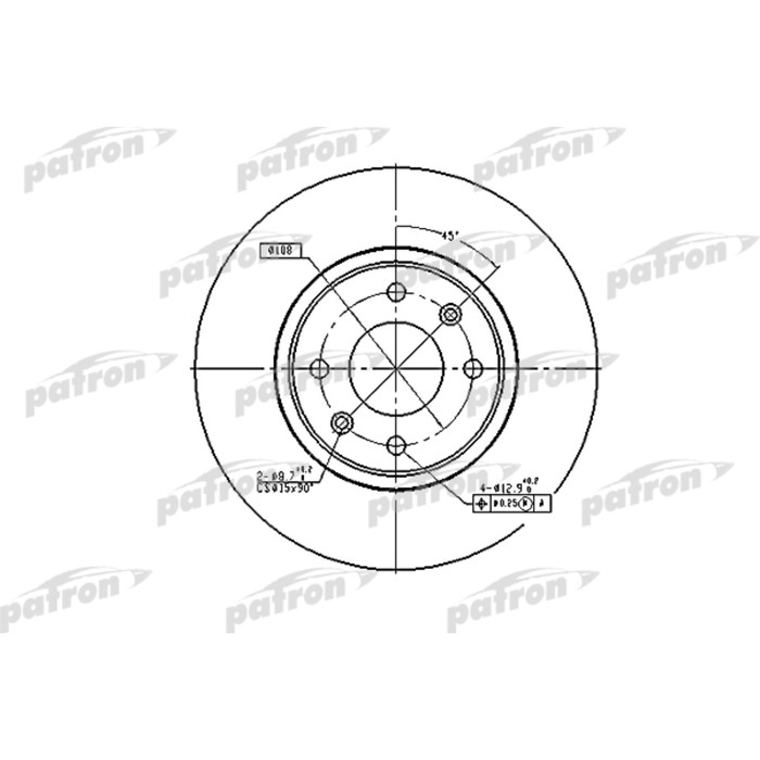 Диск тормозной Patron PBD2782