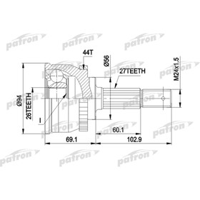 Шрус наружный Patron PCV1509 2783518