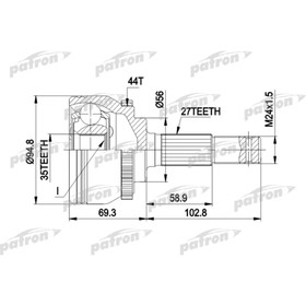 Шрус наружный Patron PCV1445 2783519