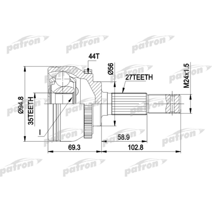 Шрус наружный Patron PCV1445