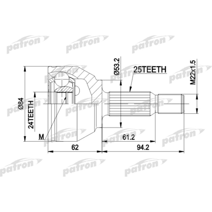 Шрус наружный Patron PCV1511