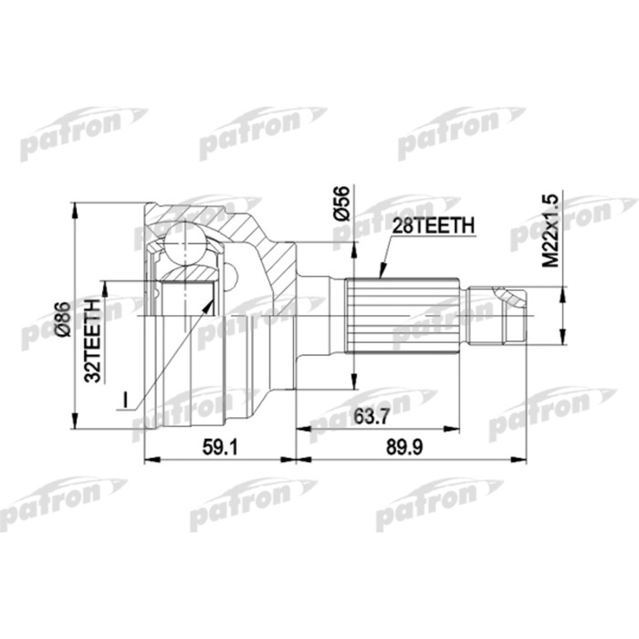 Шрус наружный Patron PCV3021