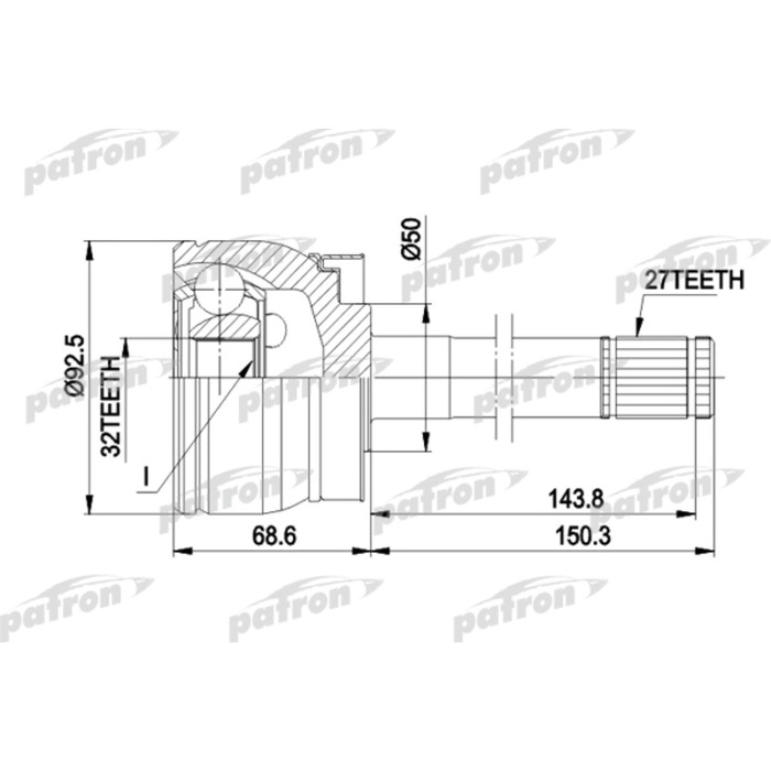 Шрус наружный Patron PCV5032