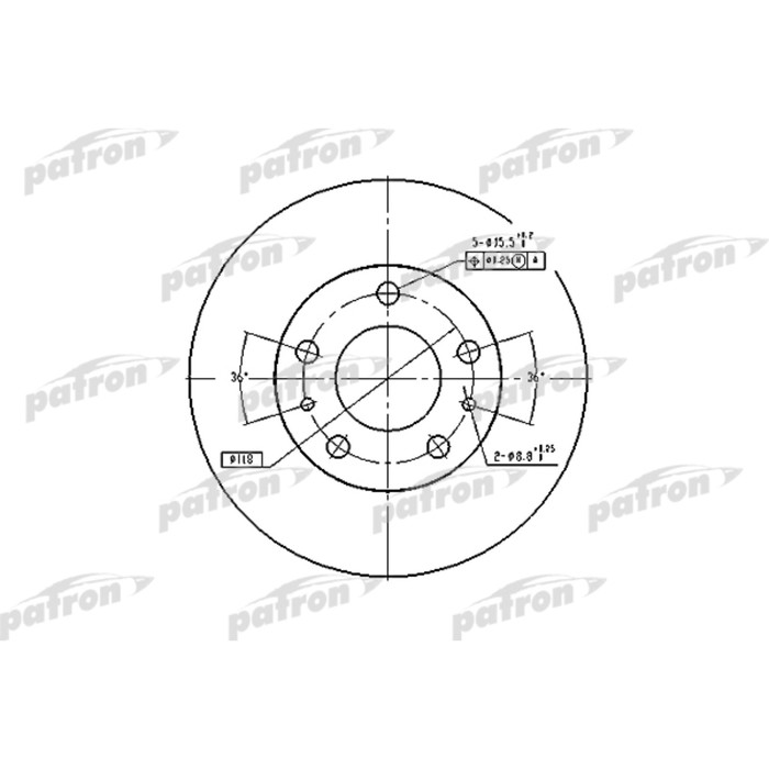 Диск тормозной Patron PBD7219