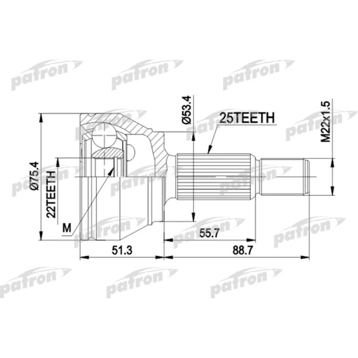 Шрус наружный Patron PCV1432