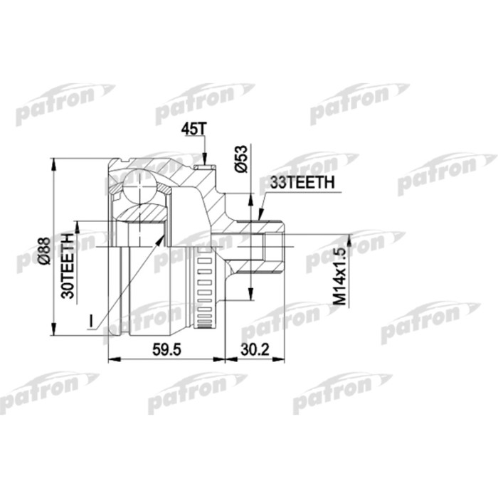 Шрус наружный Patron PCV1375