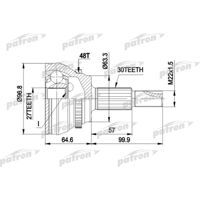 Шрус наружный Patron PCV1485