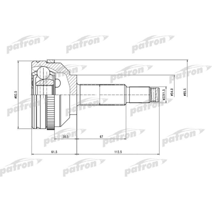 Шрус наружный Patron PCV6751