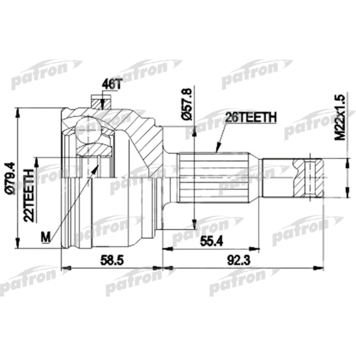 Шрус наружный Patron PCV9117A