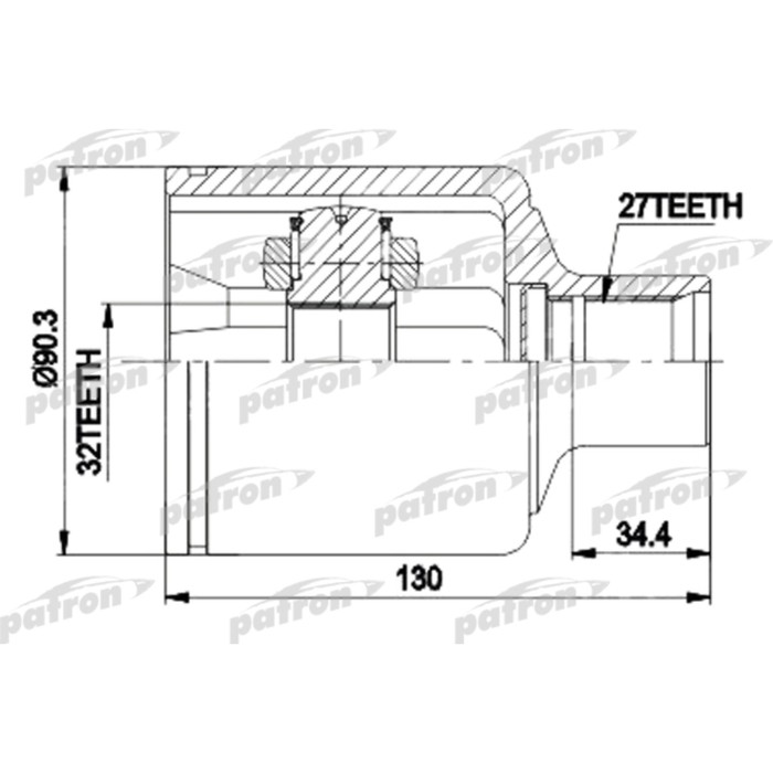 Шрус внутренний Patron PCV9535