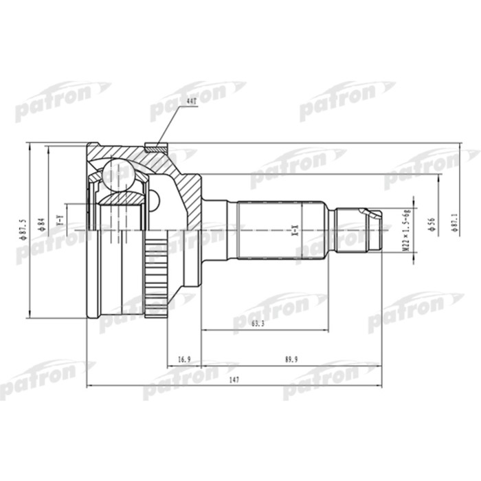 Шрус наружный Patron PCV1464