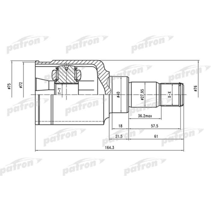 Шрус внутренний Patron PCV1481