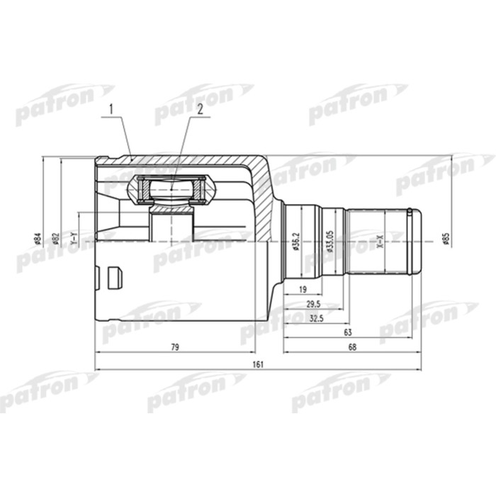 Шрус внутренний Patron PCV1492