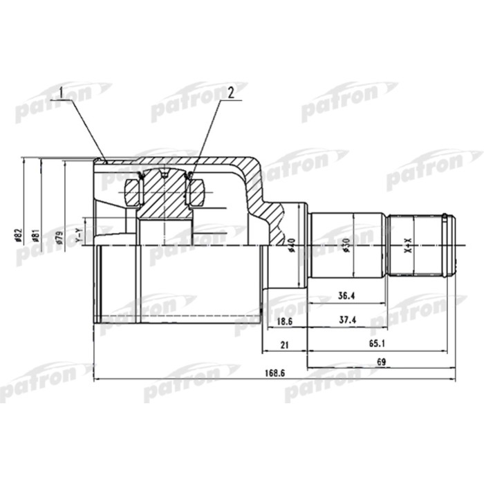 Шрус внутренний Patron PCV1493