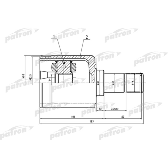 Шрус внутренний Patron PCV1513