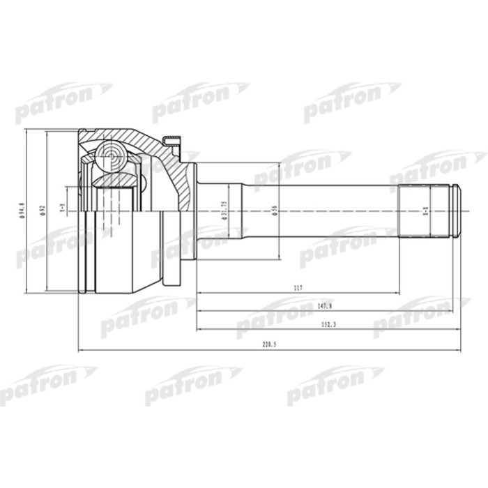 Шрус наружный Patron PCV1524