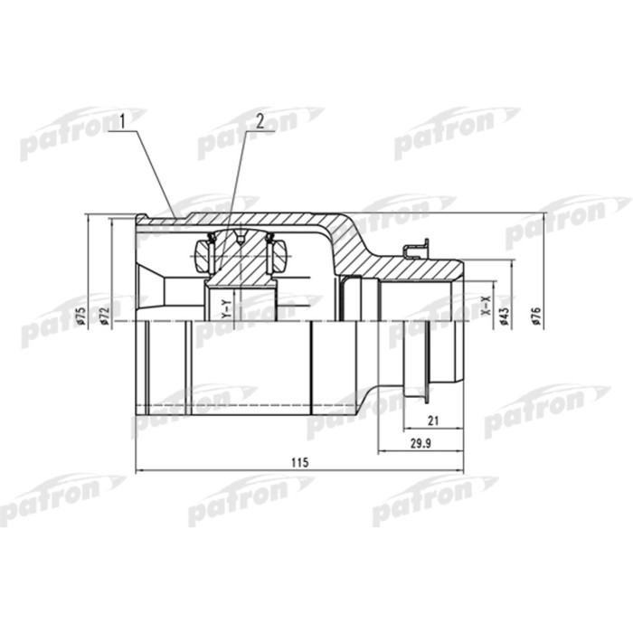 Шрус внутренний Patron PCV1532