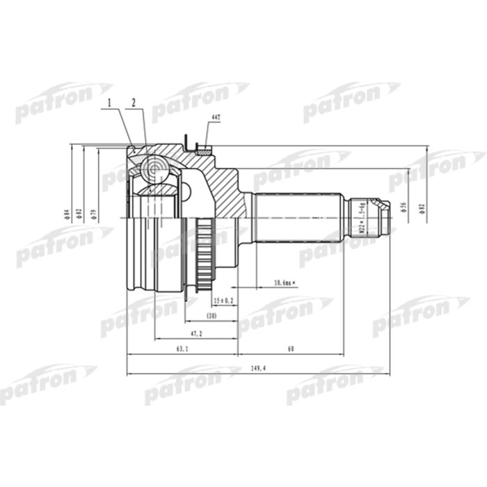 Шрус наружный Patron PCV1554