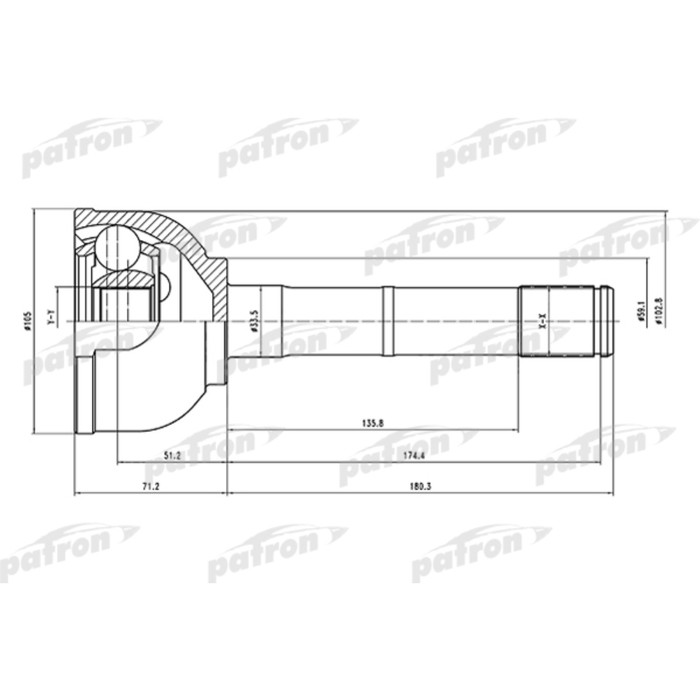 Шрус наружный Patron PCV1560