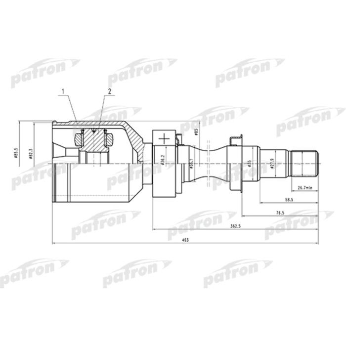 Шрус внутренний Patron PCV1567