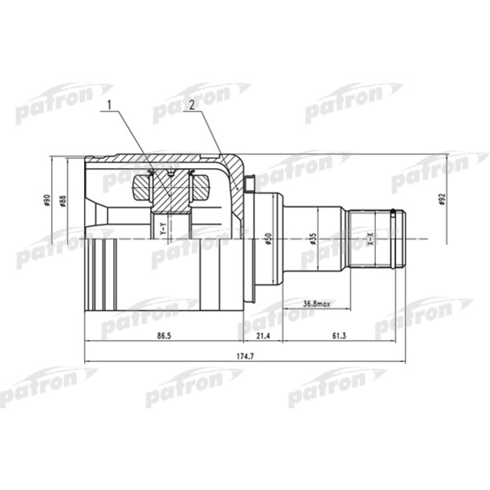 Шрус внутренний Patron PCV1570