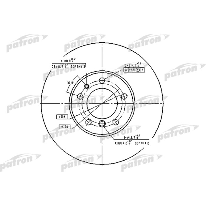 Диск тормозной Patron PBD2687