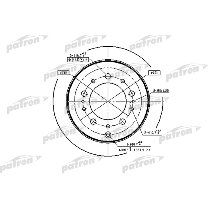 Диск тормозной Patron PBD4483