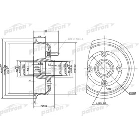 Барабан тормозной Patron PDR1529 2782959