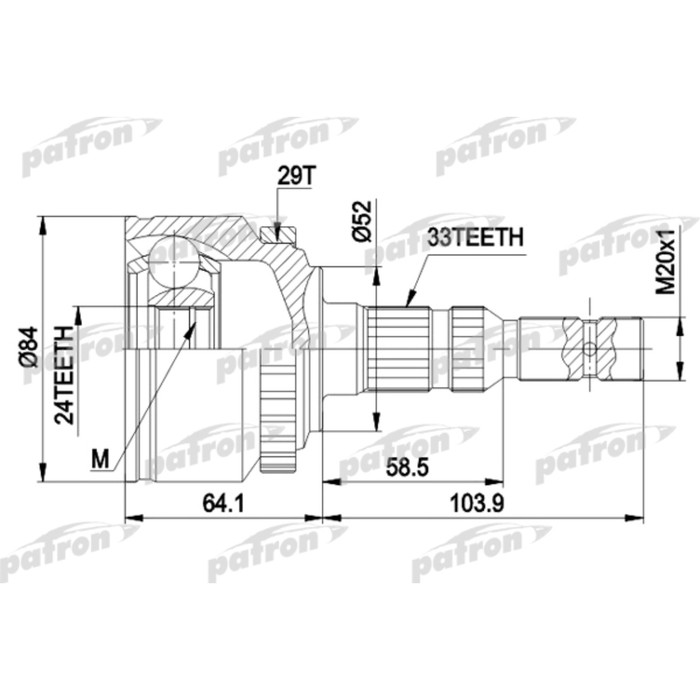 Шрус наружный Patron PCV1452