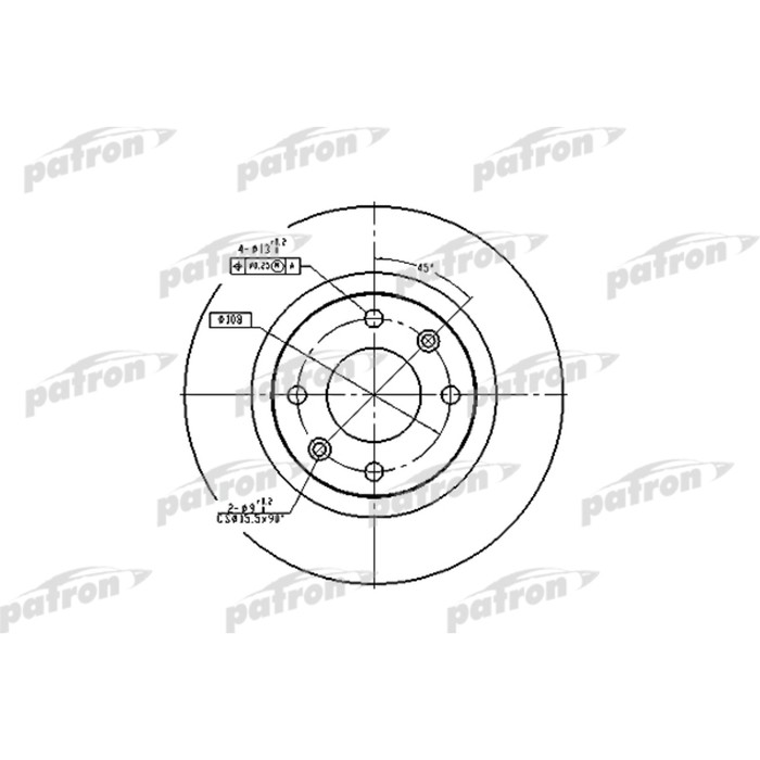 Диск тормозной Patron PBD1216