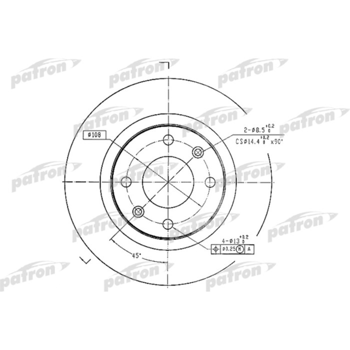 Диск тормозной Patron PBD1220