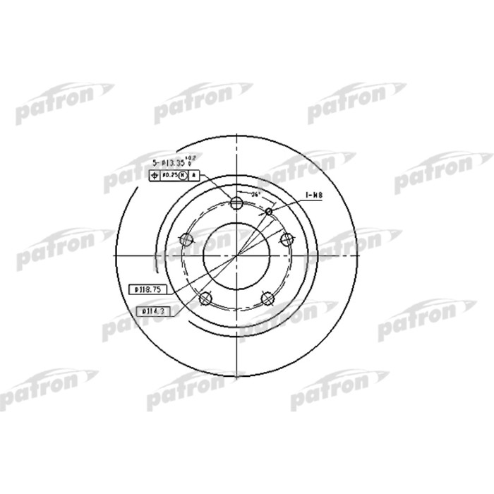 Диск тормозной Patron PBD2705