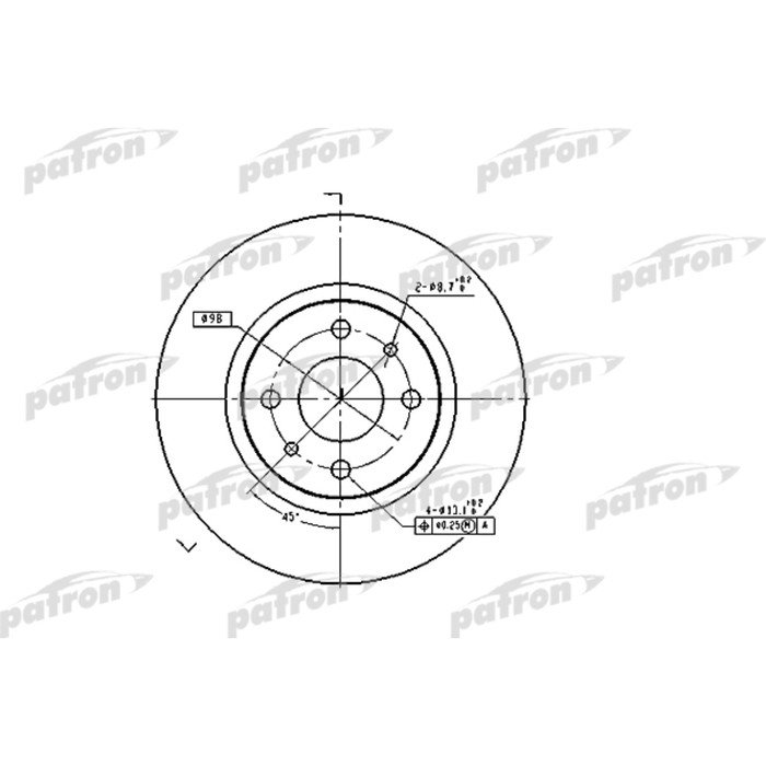 Диск тормозной Patron PBD1747