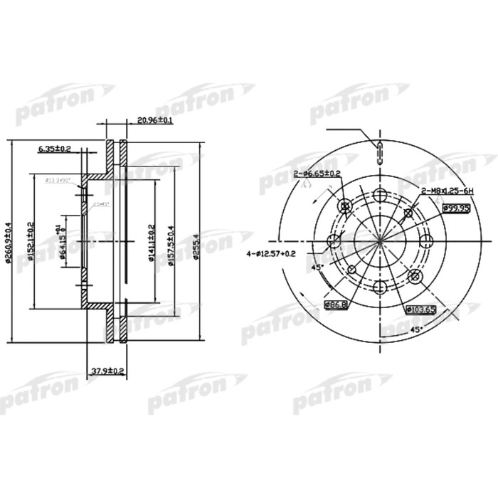 Диск тормозной Patron PBD3021