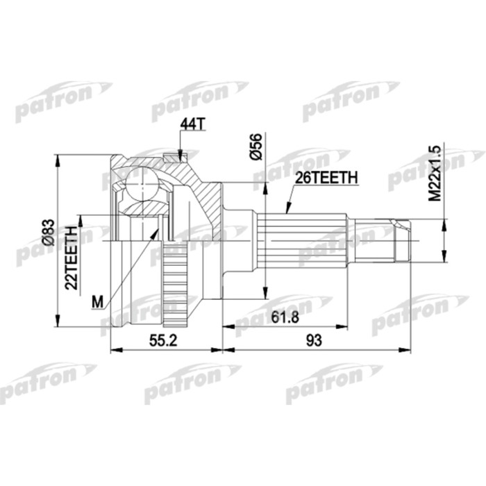 Шрус наружный Patron PCV1372