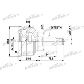 Шрус наружный Patron PCV1053 2780222
