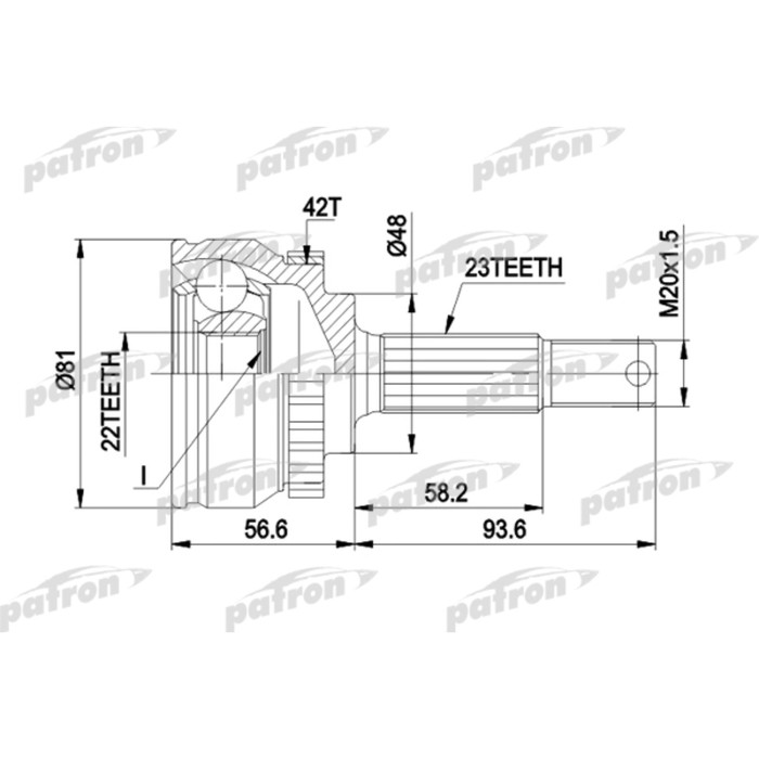 Шрус наружный Patron PCV1193