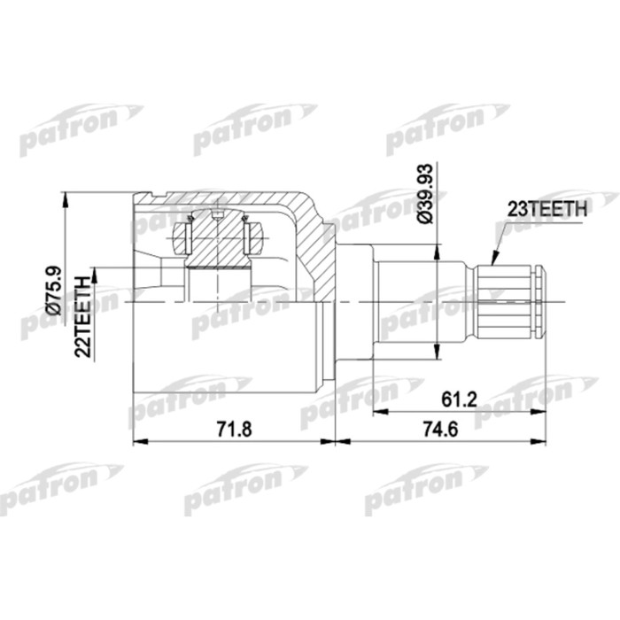 Шрус внутренний Patron PCV5026