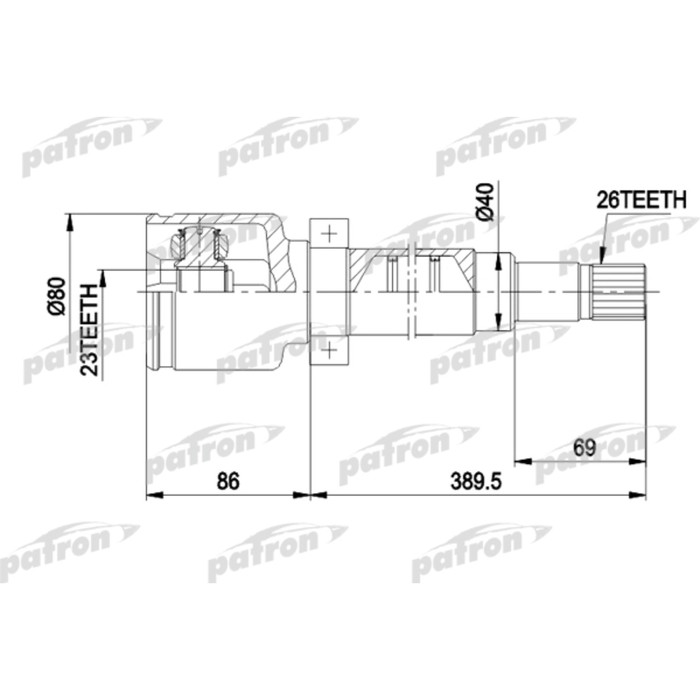 Шрус внутренний Patron PCV5011