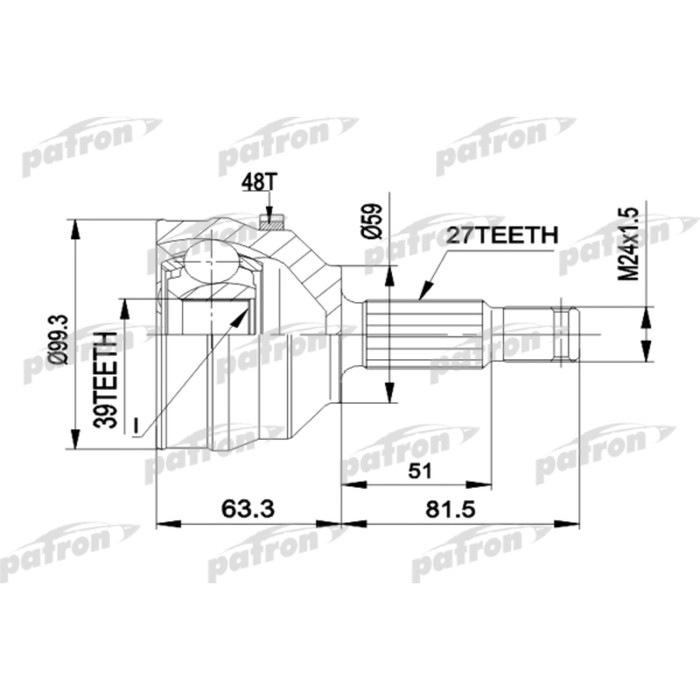 Шрус наружный Patron PCV1224