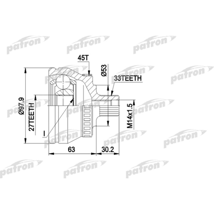 Шрус наружный Patron PCV1381